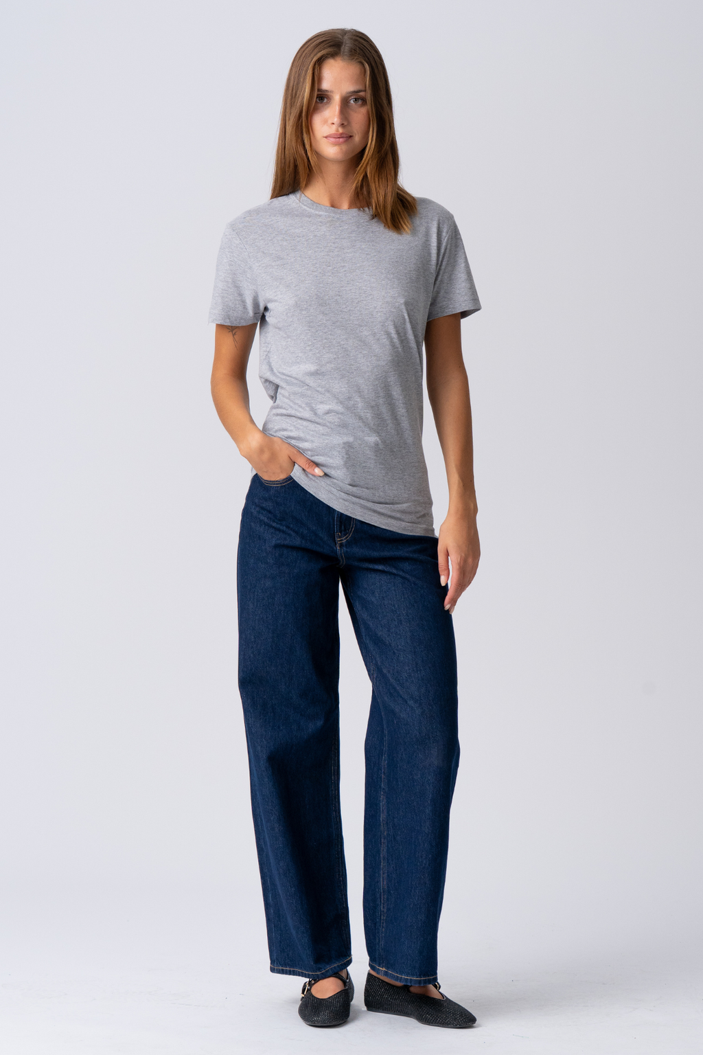 Basic Let T-shirt - Grå