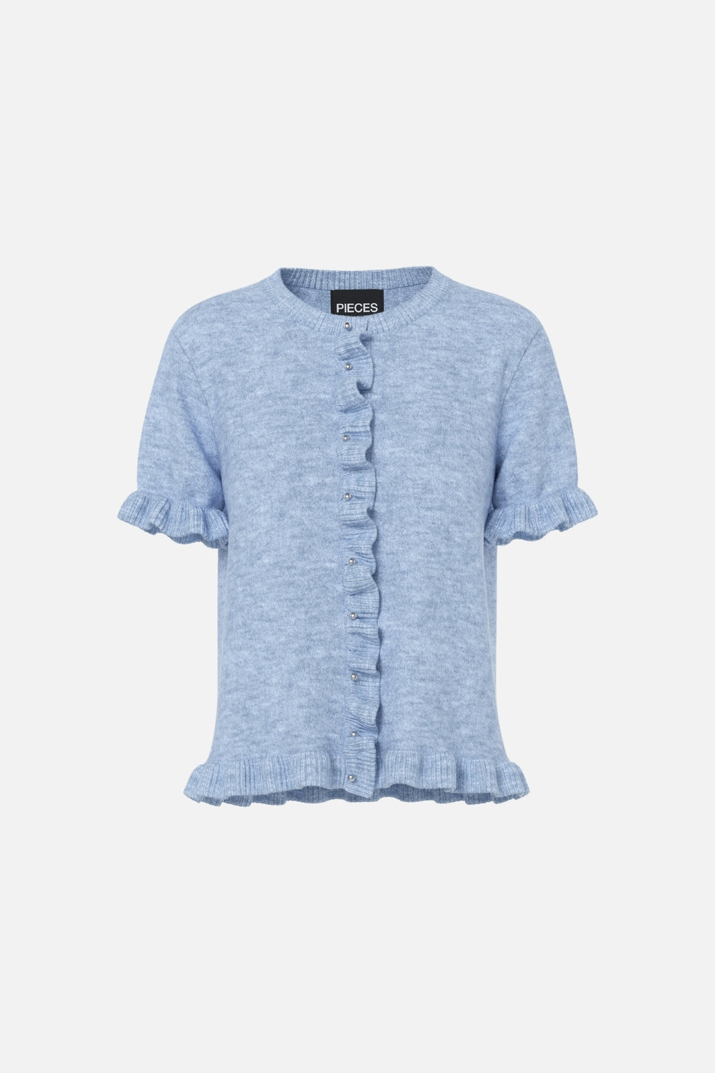 Lydia Frill Strik Cardigan - Cashmere Blue