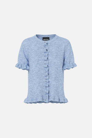 Lydia Frill Strik Cardigan - Cashmere Blue