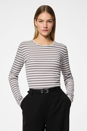 Myra Slim Belt - Black Silver