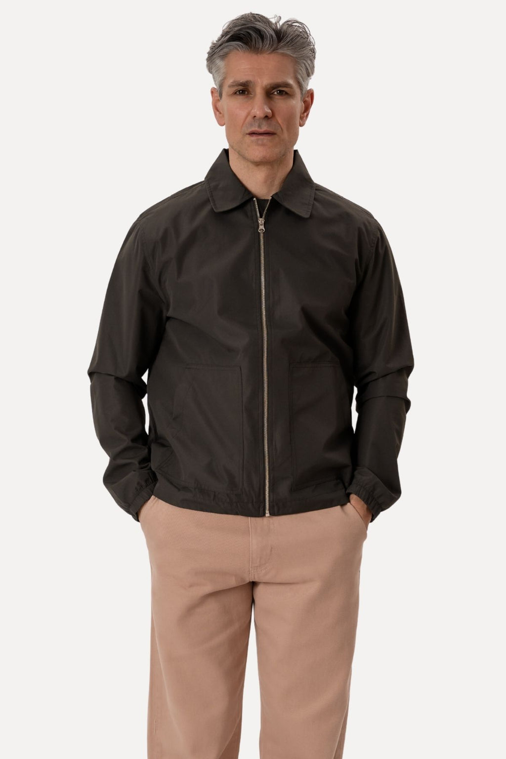 Short Zip Jacket - Mørkegrøn