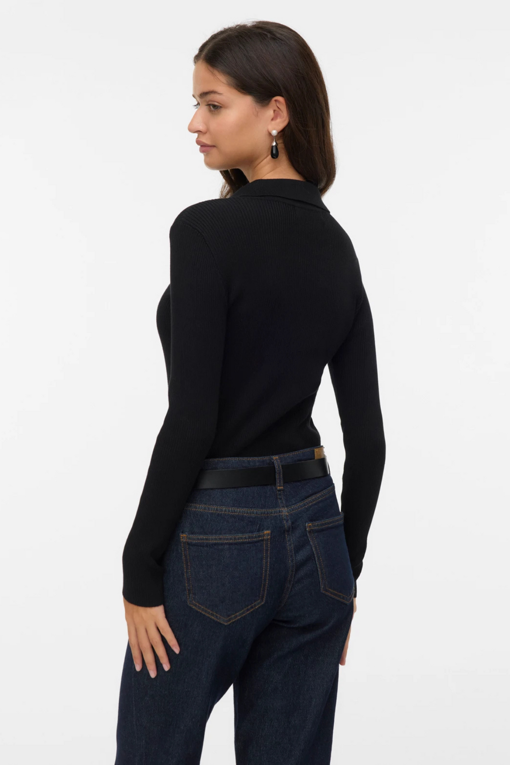 Silje Poloneck Pullover - Sort