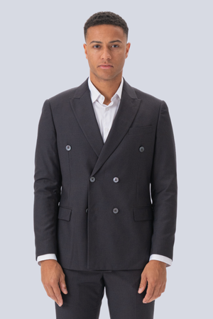Premium Dobbeltradet Blazer - Gråbrun