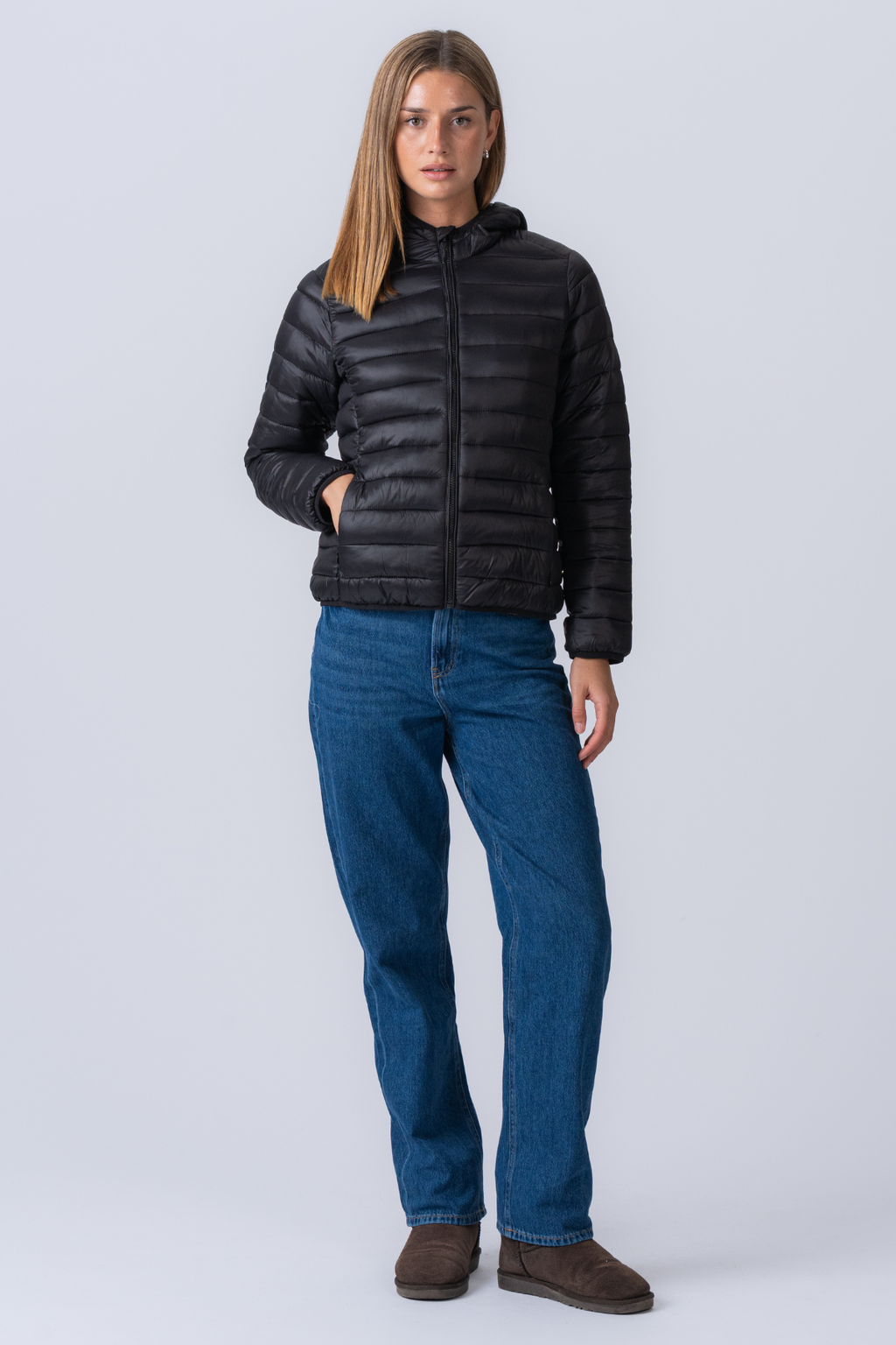 Let Puffer Jakke - Sort