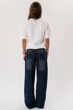 Serena Baggy Jeans - Mørkeblå