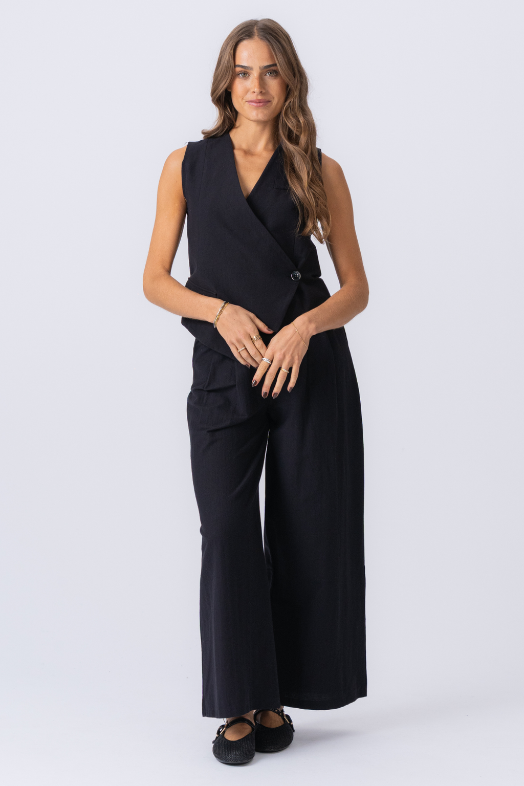 Melissa Wide Pants - Sort