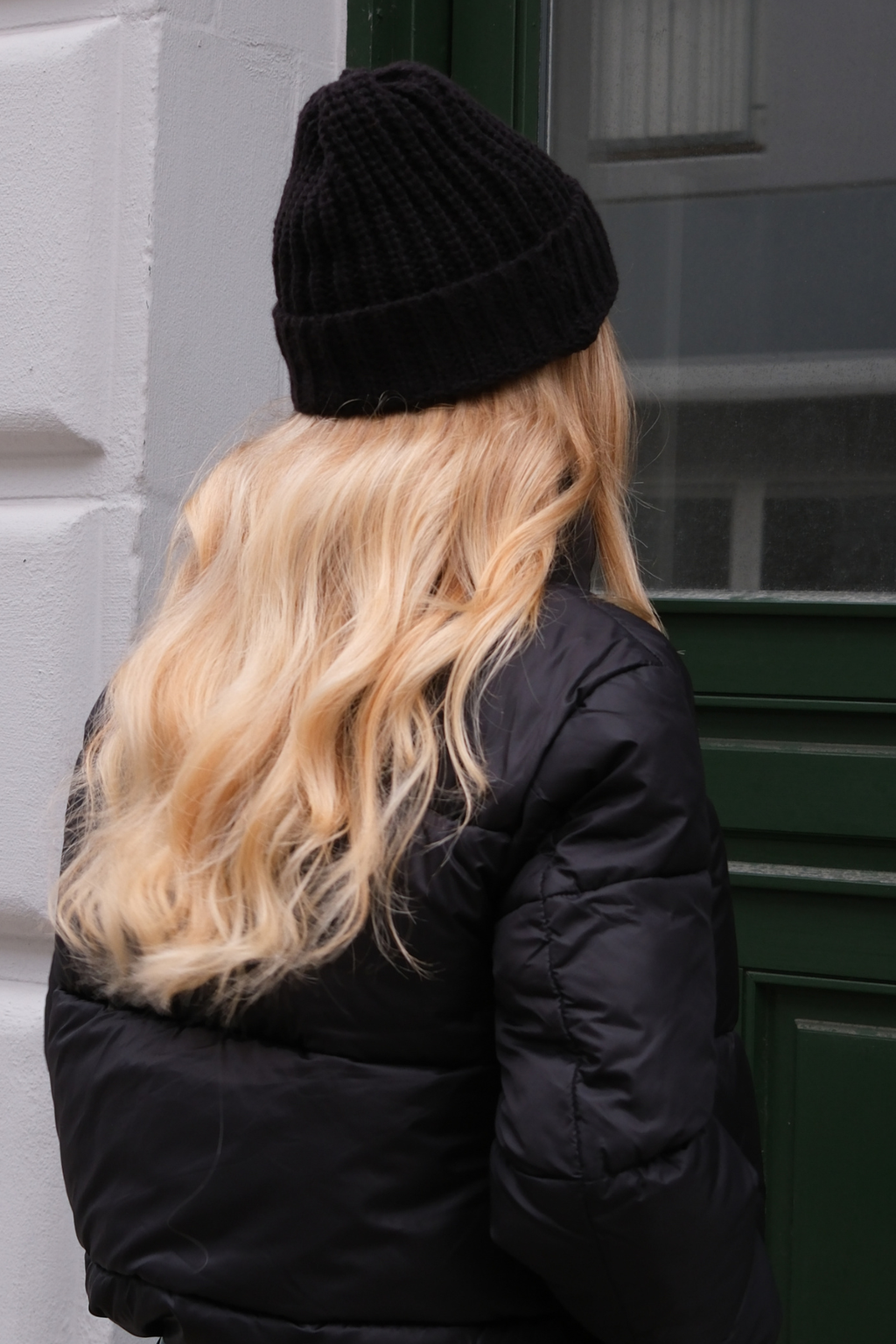 Ribbed Beanie - Sort