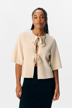 Julla Parvi 2/4 Strikcardigan - Sandskal