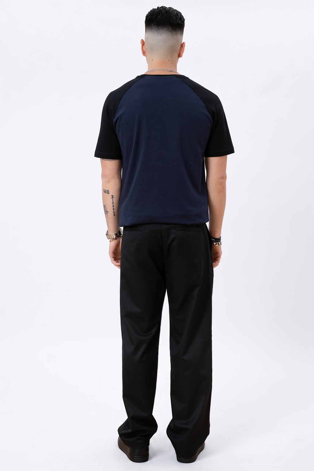 Basic raglan T-shirt - Sort-Navy