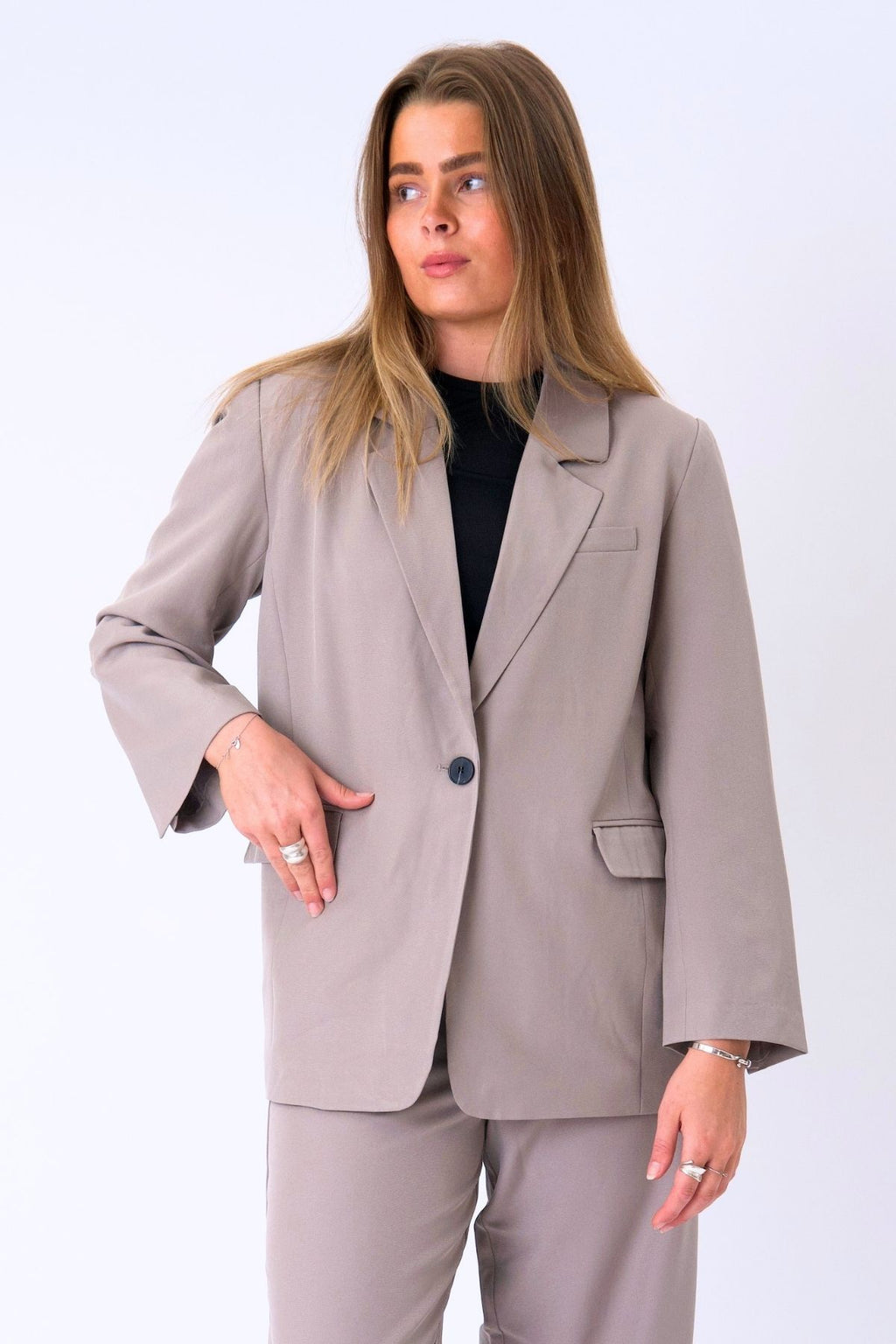 Oversized Blazer - Grå