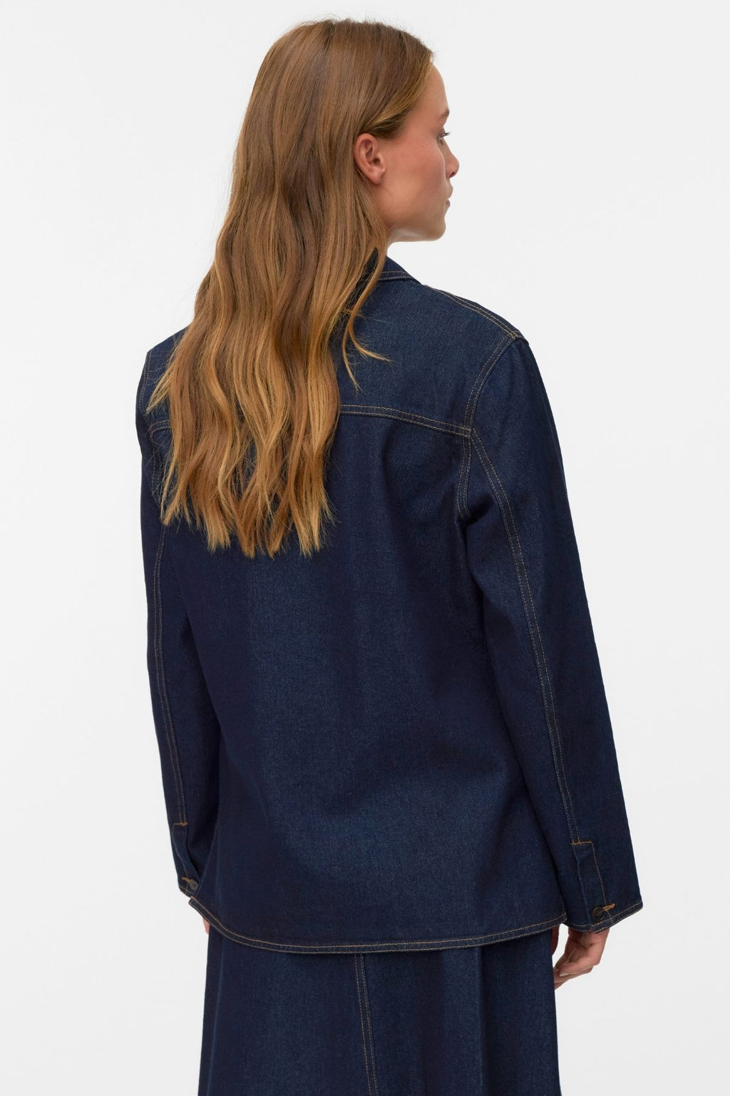 Kanika Denim Blazer Skjorte - Mørkeblå Denim