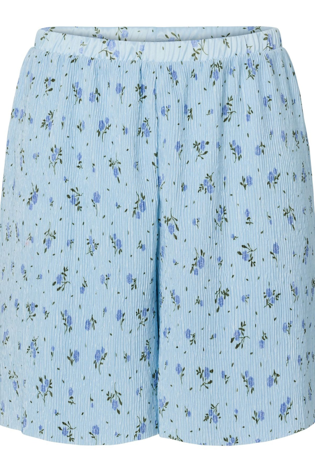 Flora High-Waisted Shorts - Cashmere Blue-Blå Blomster