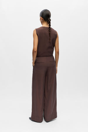 Isla Wide Pants - Brun