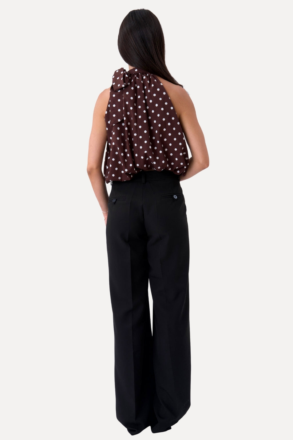 Wilma Top - Brun/Hvid
