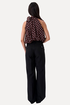 Wilma Top - Brun/Hvid