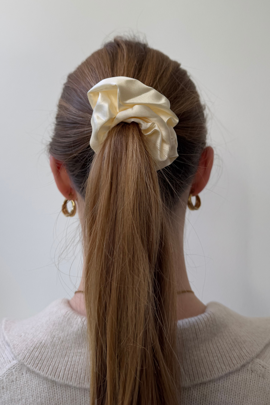 Satin Scrunchie - Hvid