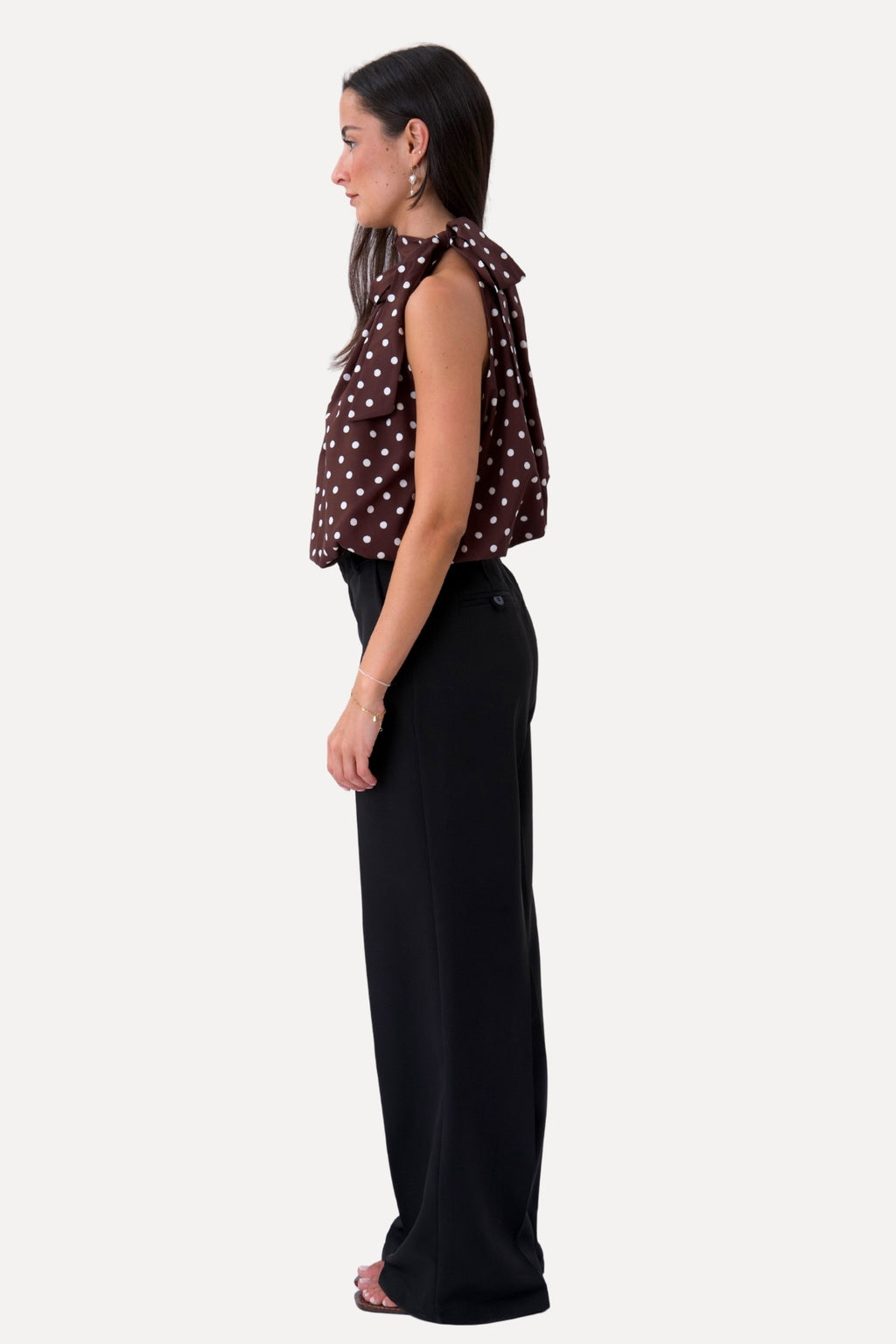 Wilma Top - Brun/Hvid