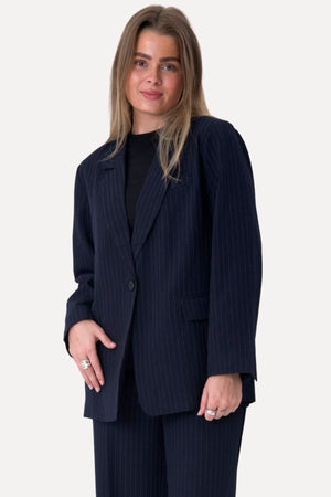 Oversized Suit - Navy Pinstripe