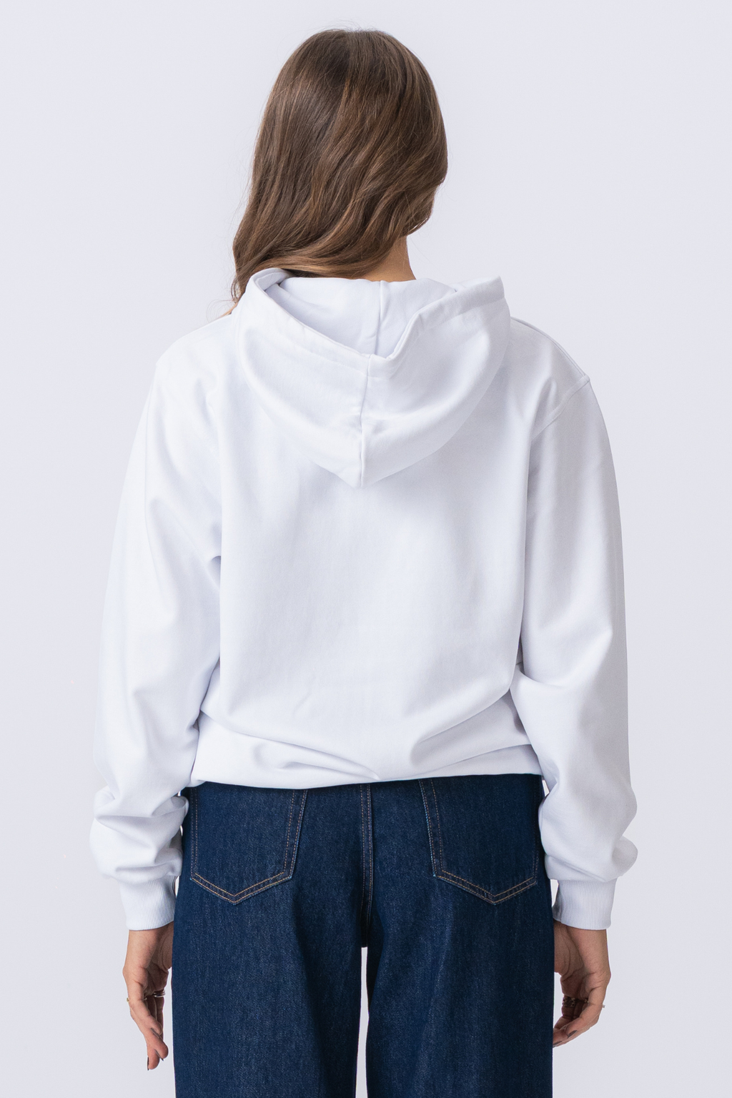 Basic Zip Hoodie - Hvid