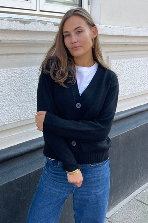 Strikket Cardigan - Sort