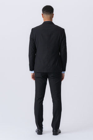 Premium Enkeltradet Jakkesæt (Sort)