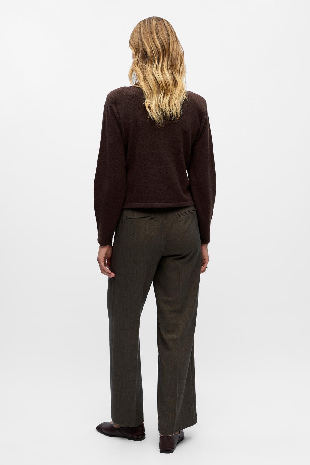 Zari Strik Cardigan - Seal Brown Melange