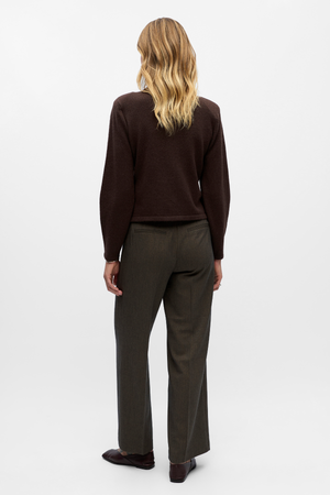 Zari Strik Cardigan - Seal Brown Melange