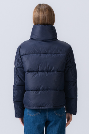 Kort Puffer Jakke - Navy