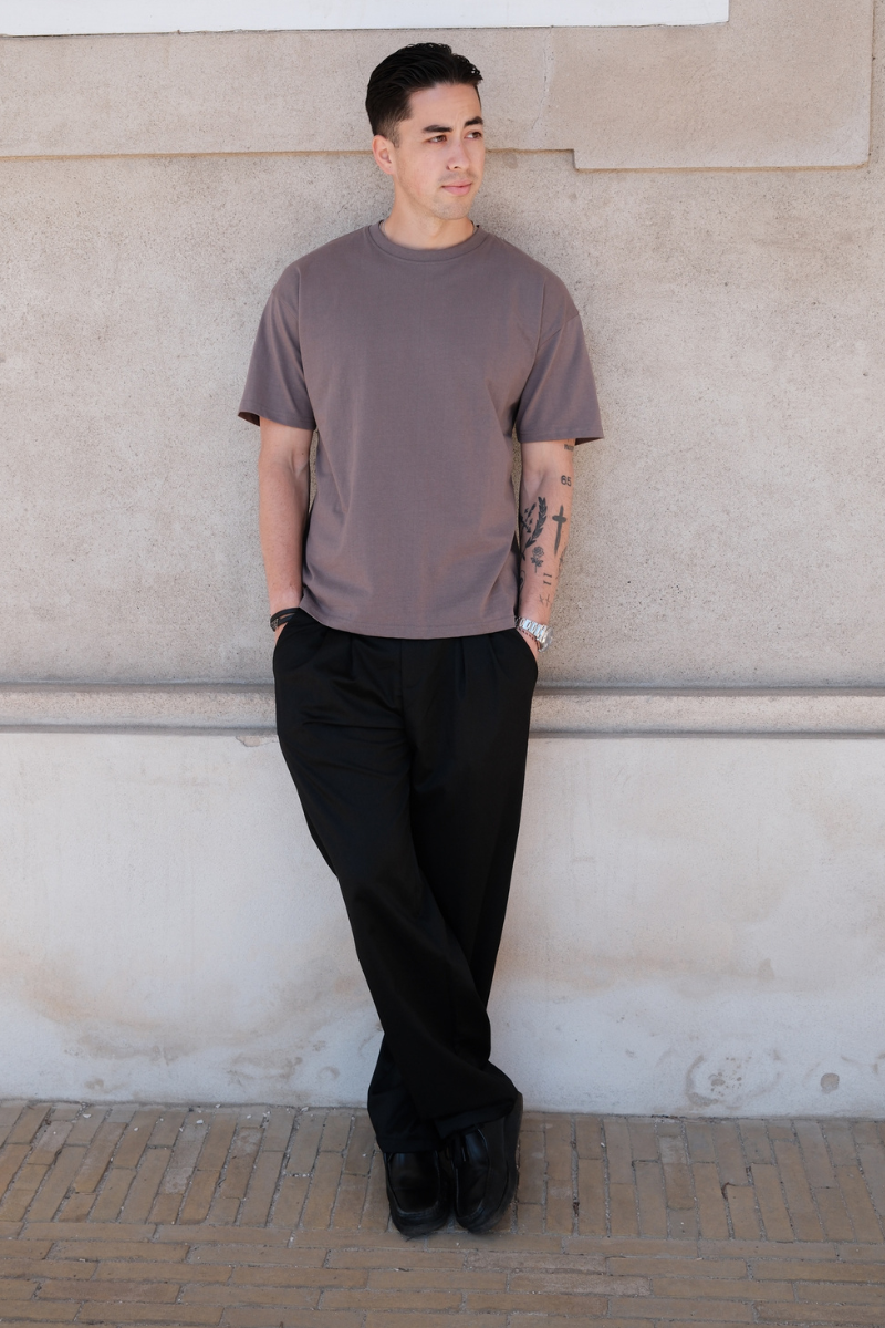 Heavy Boxfit Tee - Mørkegrå