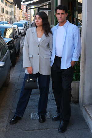 Claire Oversized Blazer - Lysegrå