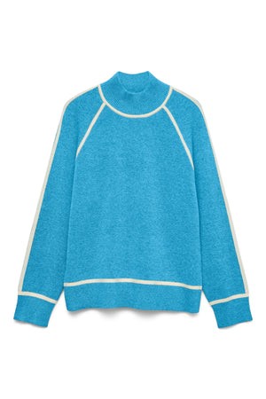Gold Højhalset Pullover - Alaskan Blue W. Birch