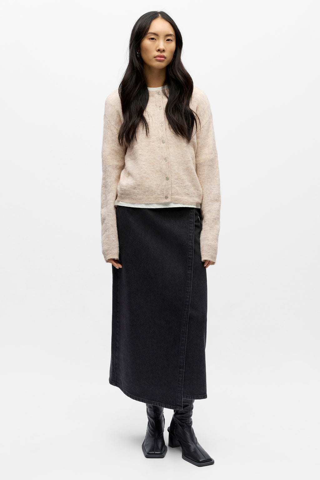 Agate Strik Cardigan - Humus Melange