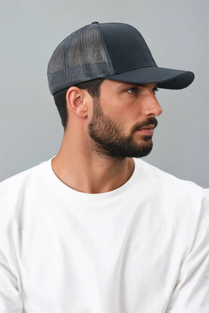 Retro Trucker Cap - Black