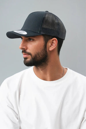 Retro Trucker Cap - Black