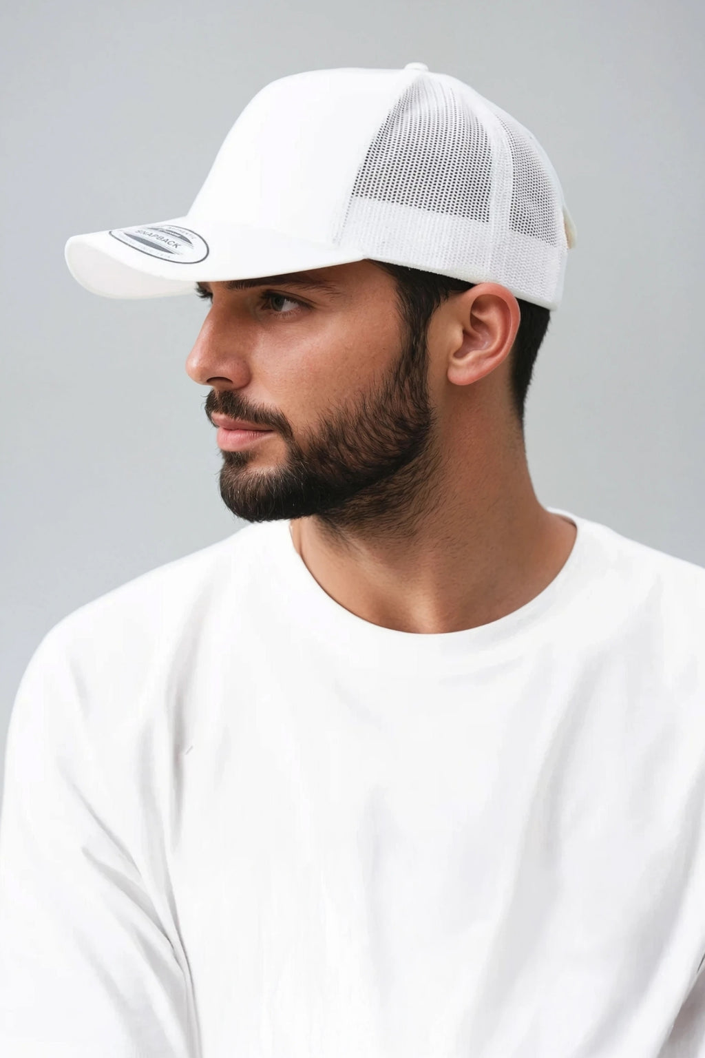 Retro Trucker Cap - White