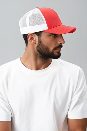 Retro Trucker Colored Front -rød