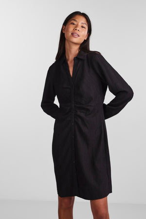 Anne Langærmet Kjole - Sort