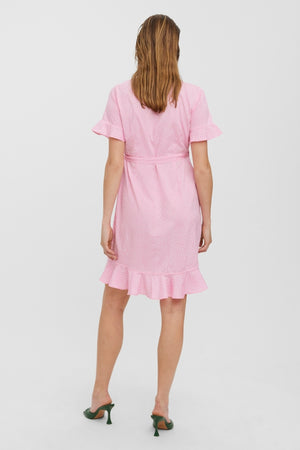 Henna 2/4 Wrap Kjole - Prism Pink