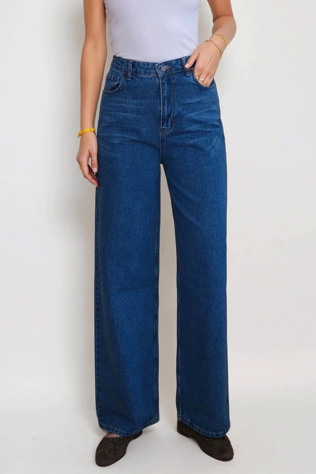 Nora Wide Jeans - Lyseblå Denim