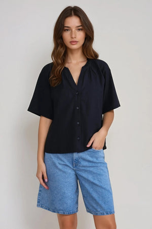 Linn Frill Top - Sort