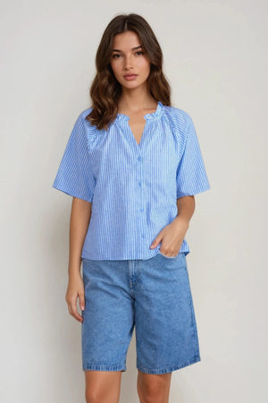 Linn Frill Top - Marina Hvid