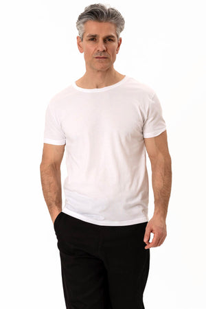 Dyb Rund Hals - Hvid