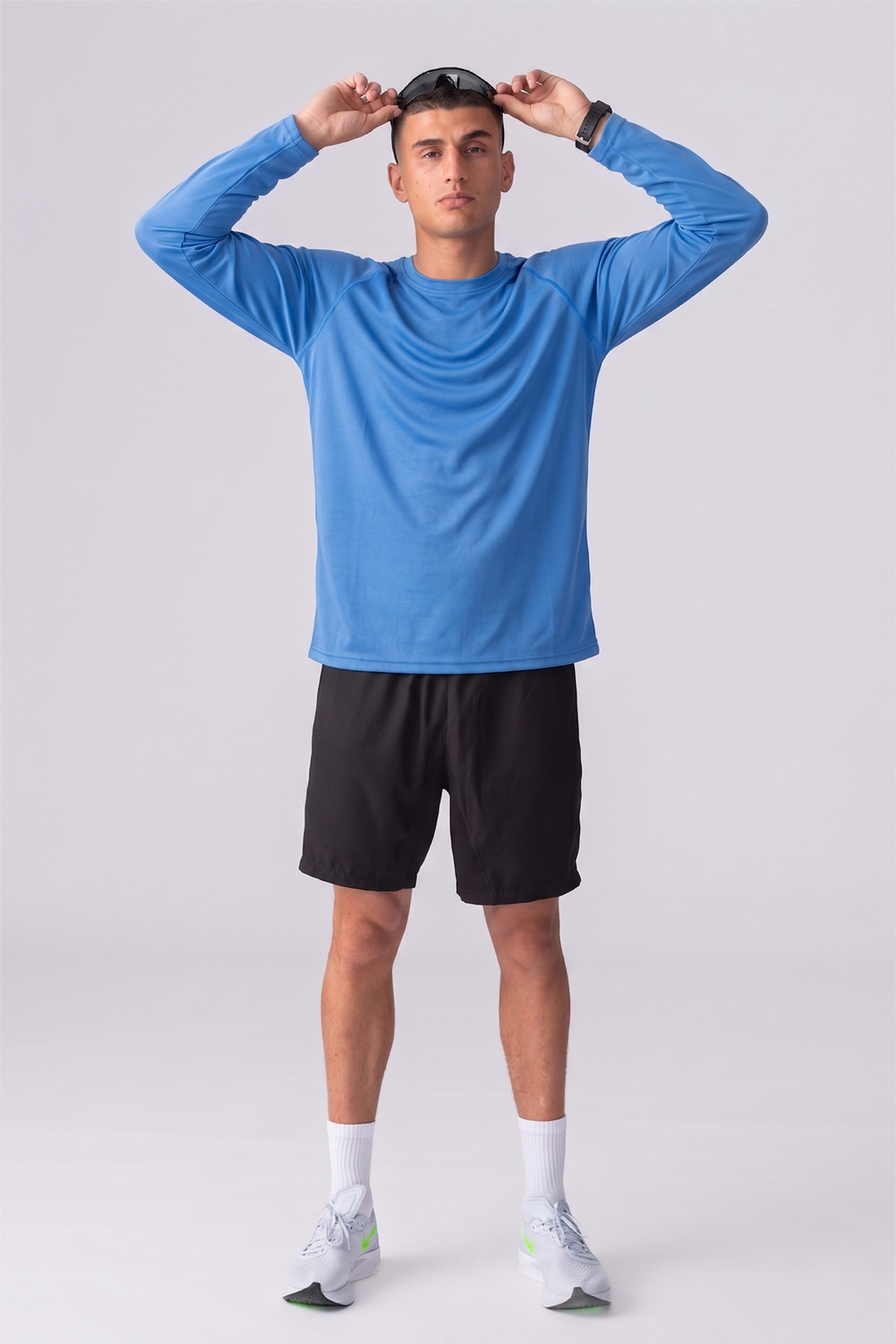 Langærmet Trænings T-shirt - Blå