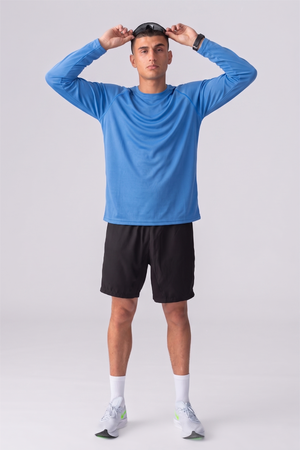 Langærmet Trænings T-shirt - Blå