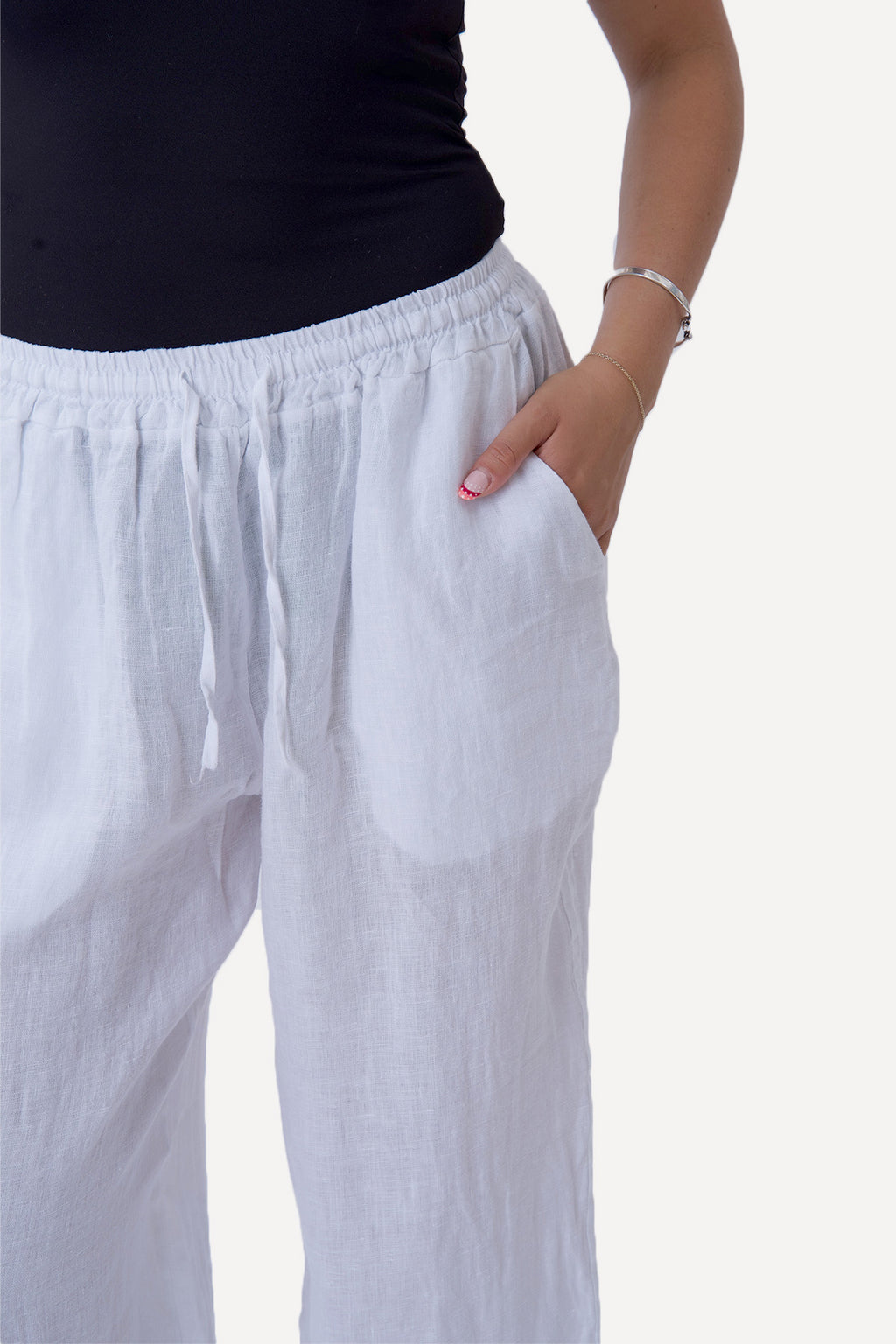 Astrid Hør Pants - Hvid