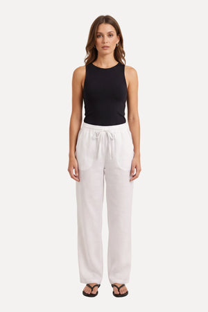 Astrid Hør Pants - Hvid