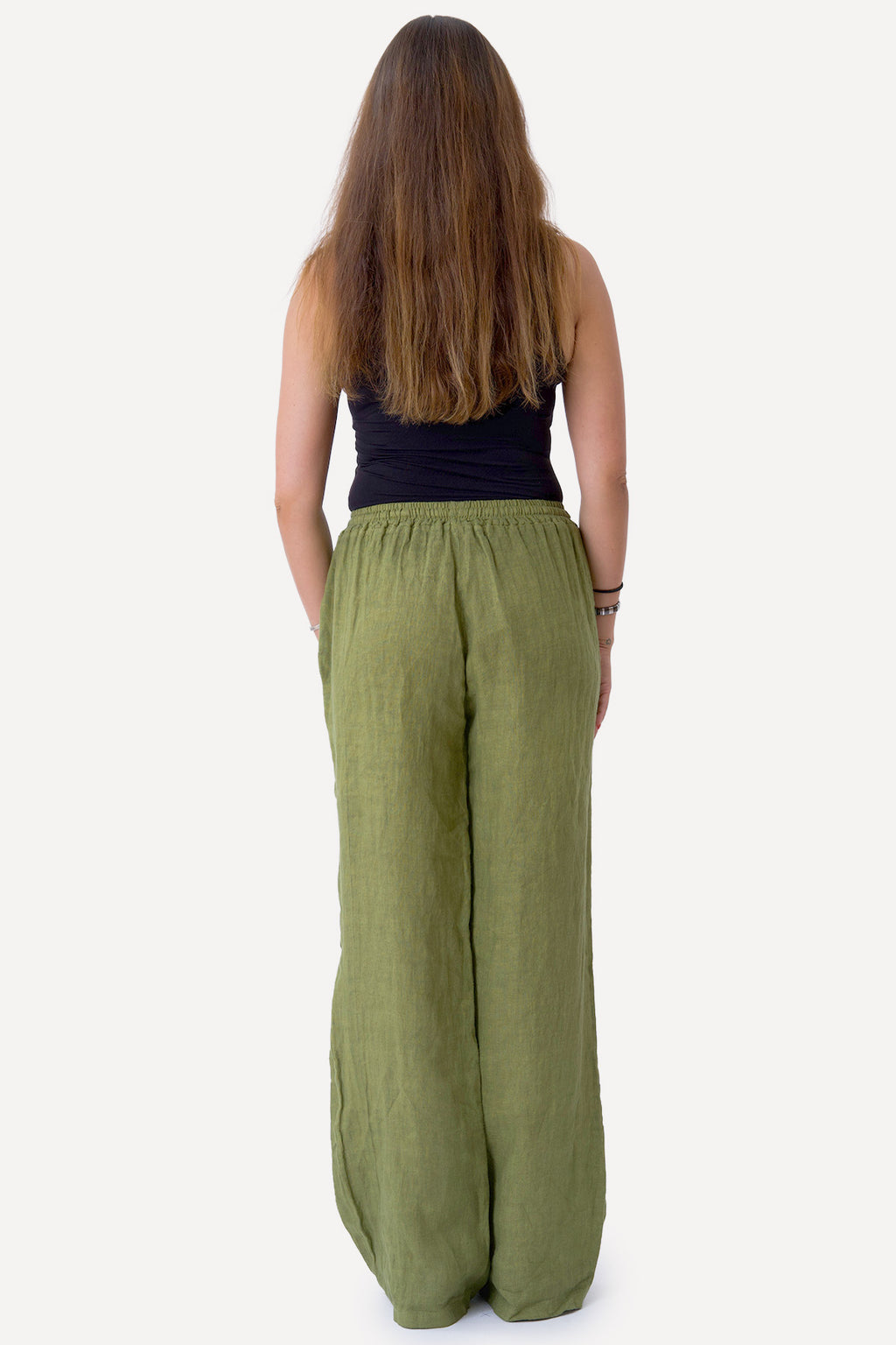 Astrid Hør Pants - Olive