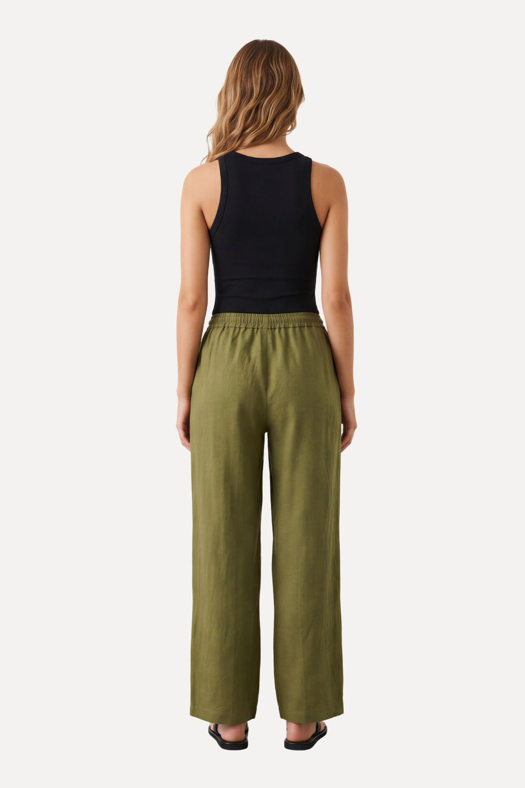 Astrid Hør Pants - Olive