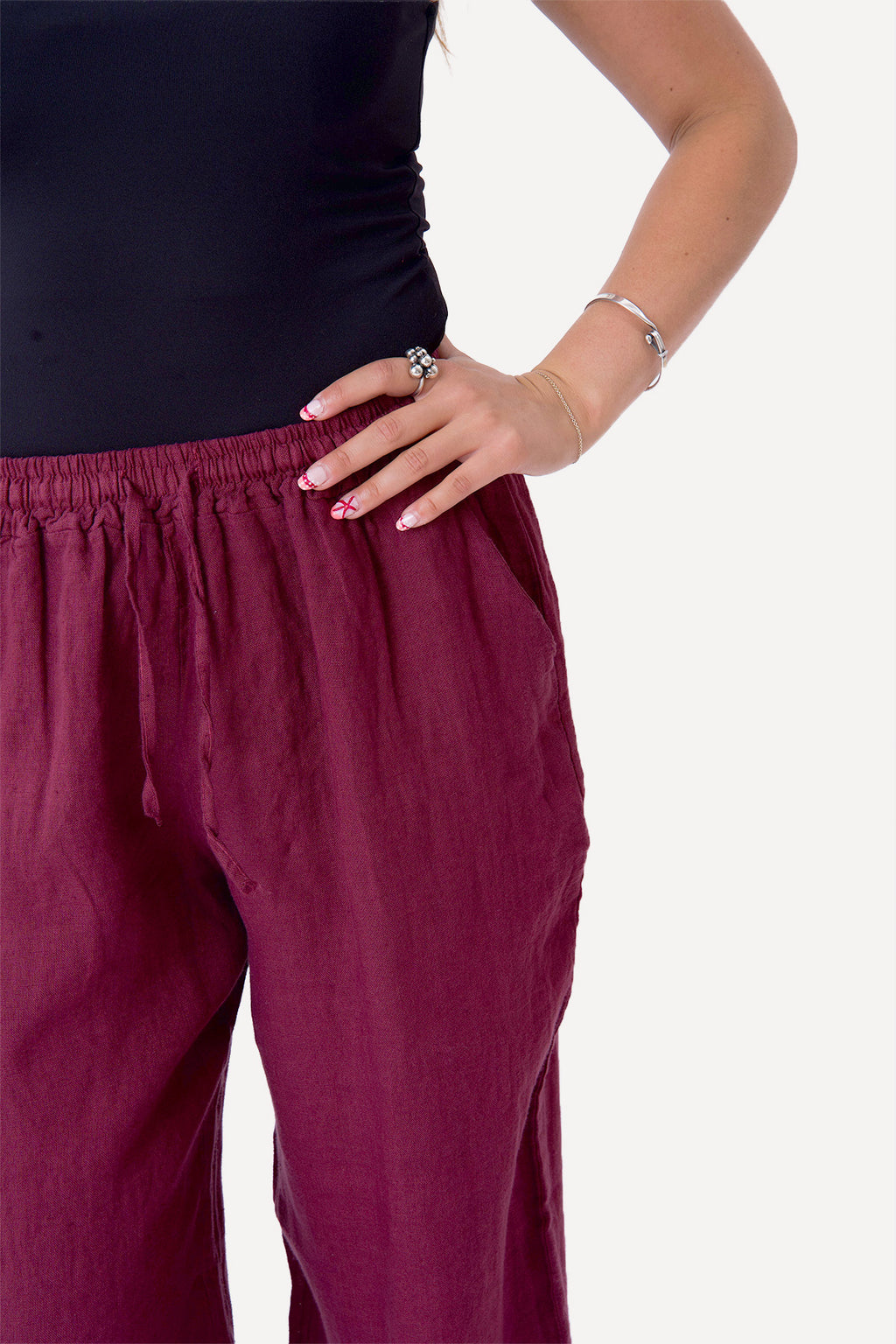 Astrid Hør Pants - Rød