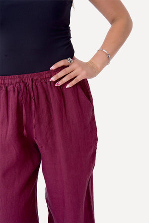 Astrid Hør Pants - Rød